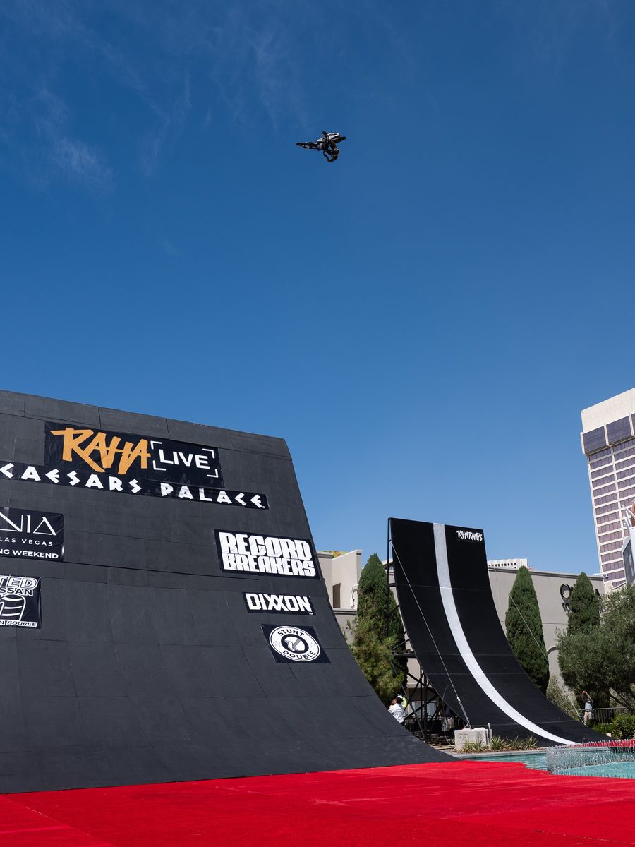 Omnia × Caesars Palace — Colby Raha's 94-foot QuarterPipe High Air world record