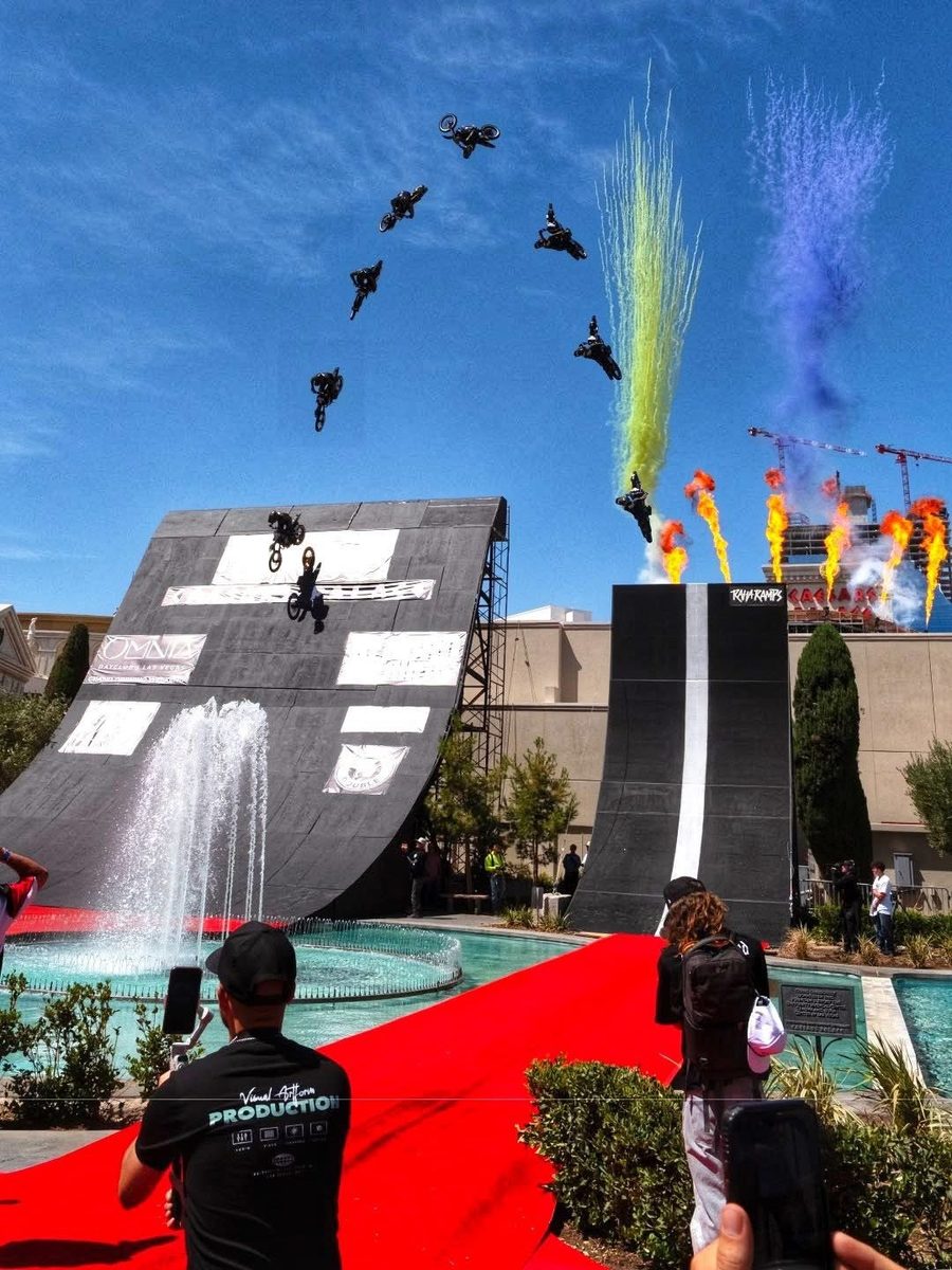 Omnia × Caesars Palace — Colby Raha's 94-foot QuarterPipe High Air world record