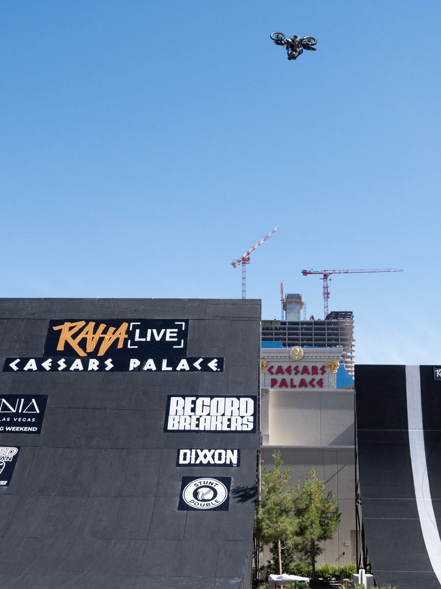 Omnia × Caesars Palace — Colby Raha's 94-foot QuarterPipe High Air world record