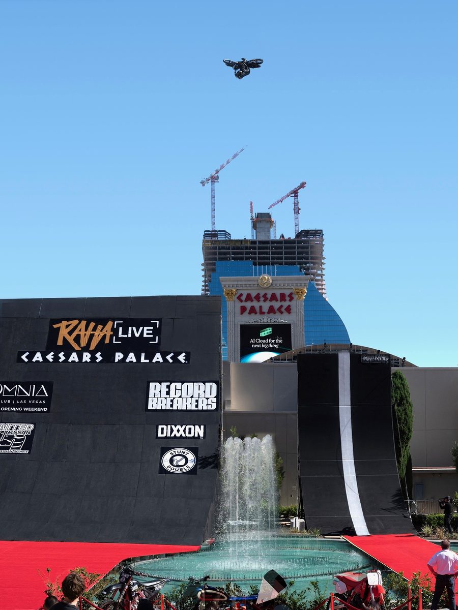 Omnia × Caesars Palace — Colby Raha's 94-foot QuarterPipe High Air world record